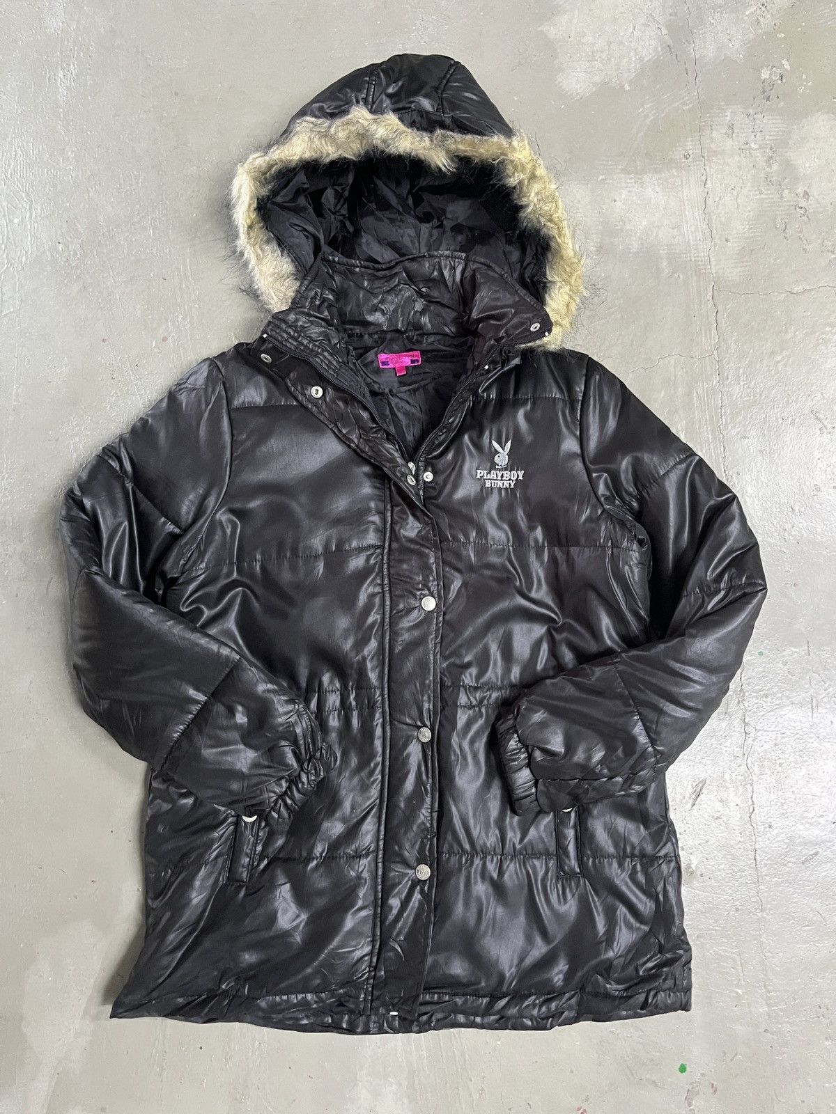 If Six Was Nine Vintage Playboy x Supreme Style Nylon Fur Jacket Size US L / EU 52-54 / 3 - 14 Thumbnail