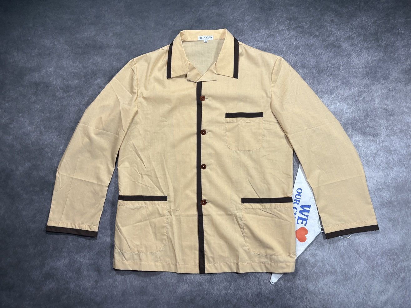 Lanvin Vintage Lanvin Pyjama Shirt Sleep PJs 1960s 1970s Designer Size US L / EU 52-54 / 3 - 14 Thumbnail