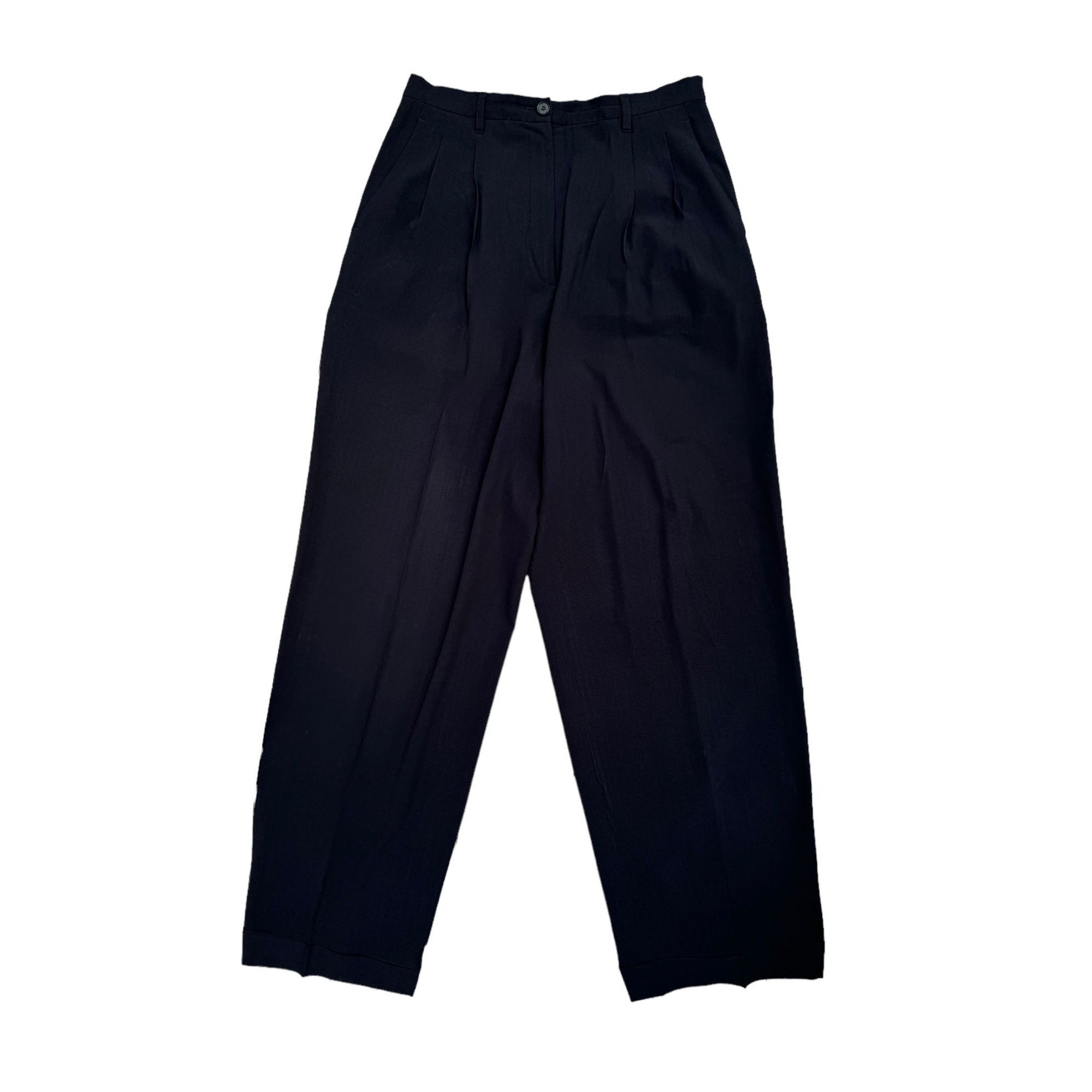 Jil Sander Wool Wide High Waist Pants Size 27" / US 4 / IT 40 - 1 Thumbnail