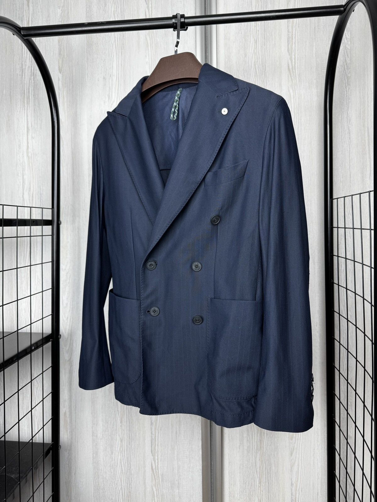L.B.M. 1911 L.B.M 1911 Navy Travel Sport-Uniform double breasted blazer Size 40R - 6 Thumbnail
