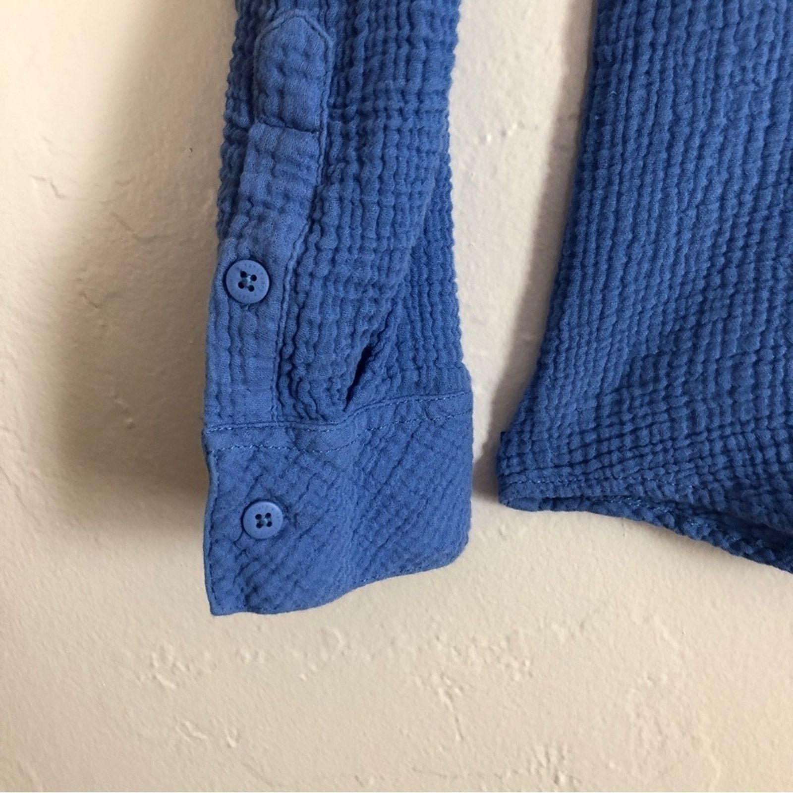 Anthropologie Anthropologie Sanctuary Boyfriend Shirt Blue Cotton Top Size XS / US 0-2 / IT 36-38 - 8 Thumbnail