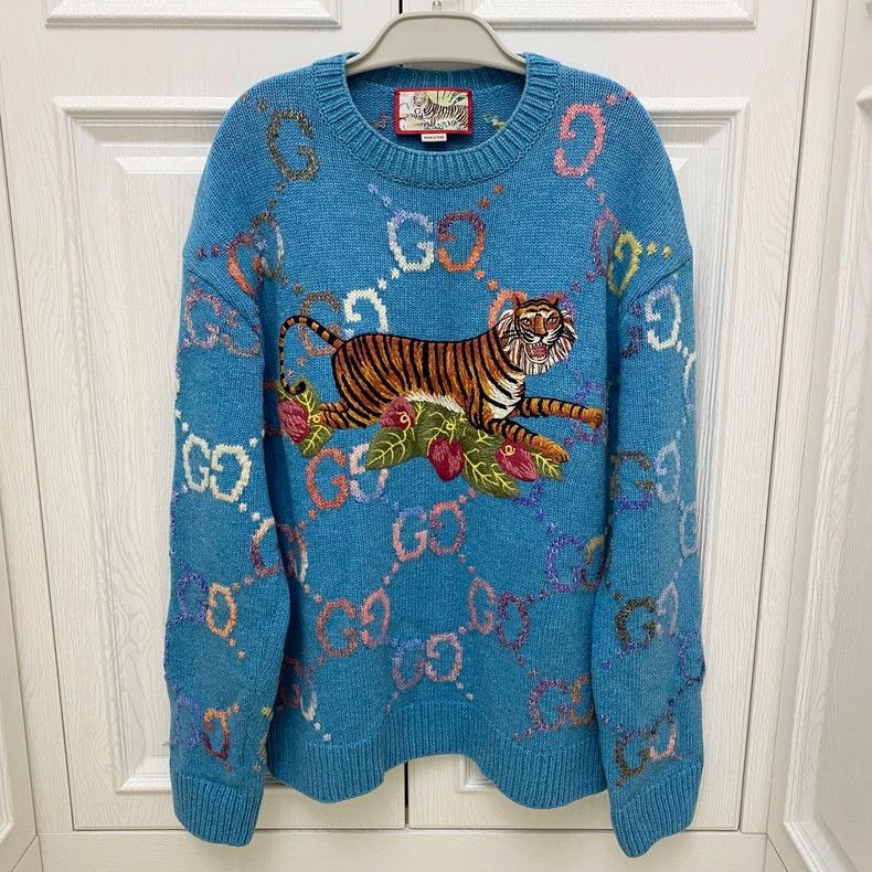 Gucci Gucci Full print logo knit sweater 2501-Nextarrow Size US L / EU 52-54 / 3 - 1 Thumbnail