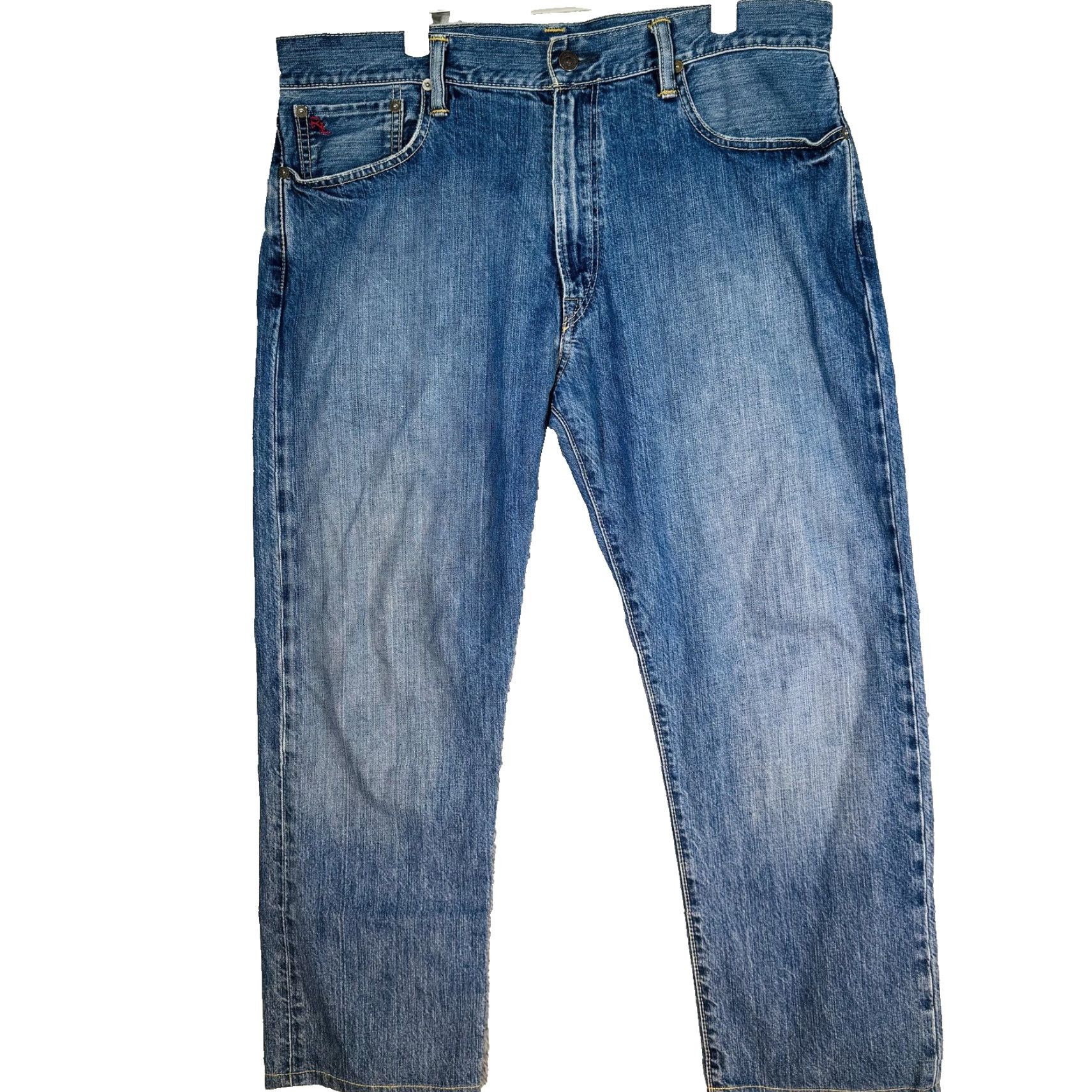 Polo Ralph Lauren Polo Ralph Lauren Jeans 34x30 Thompson Relaxed Straight Denim Blue Medium Wash Mens Size US S / EU 44-46 / 1 - 5 Thumbnail