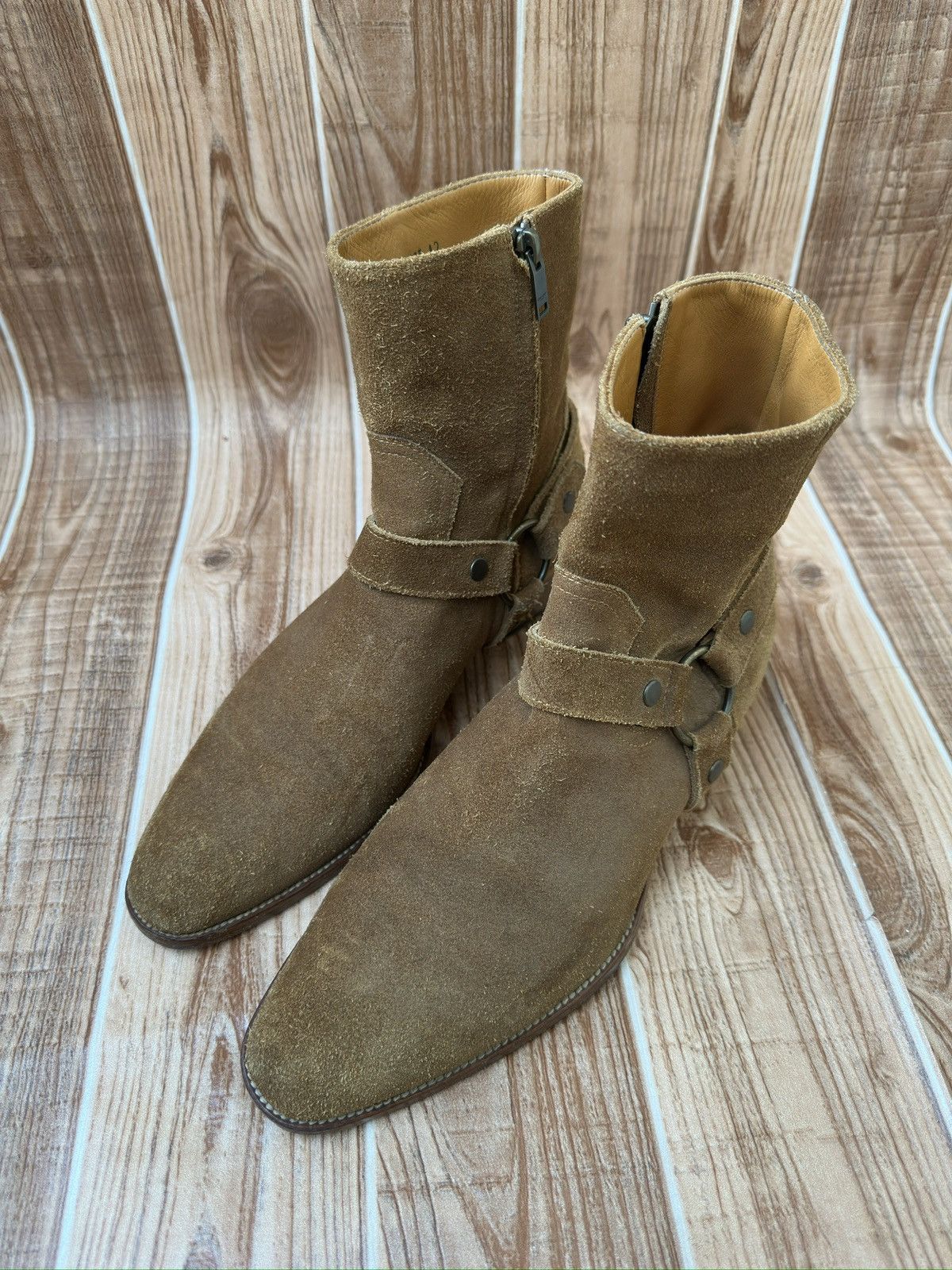 Saint Laurent Paris Hedi Slimane Saint Laurent Wyatt Harness Camel suede Boots Size US 9 / EU 42 - 5 Thumbnail