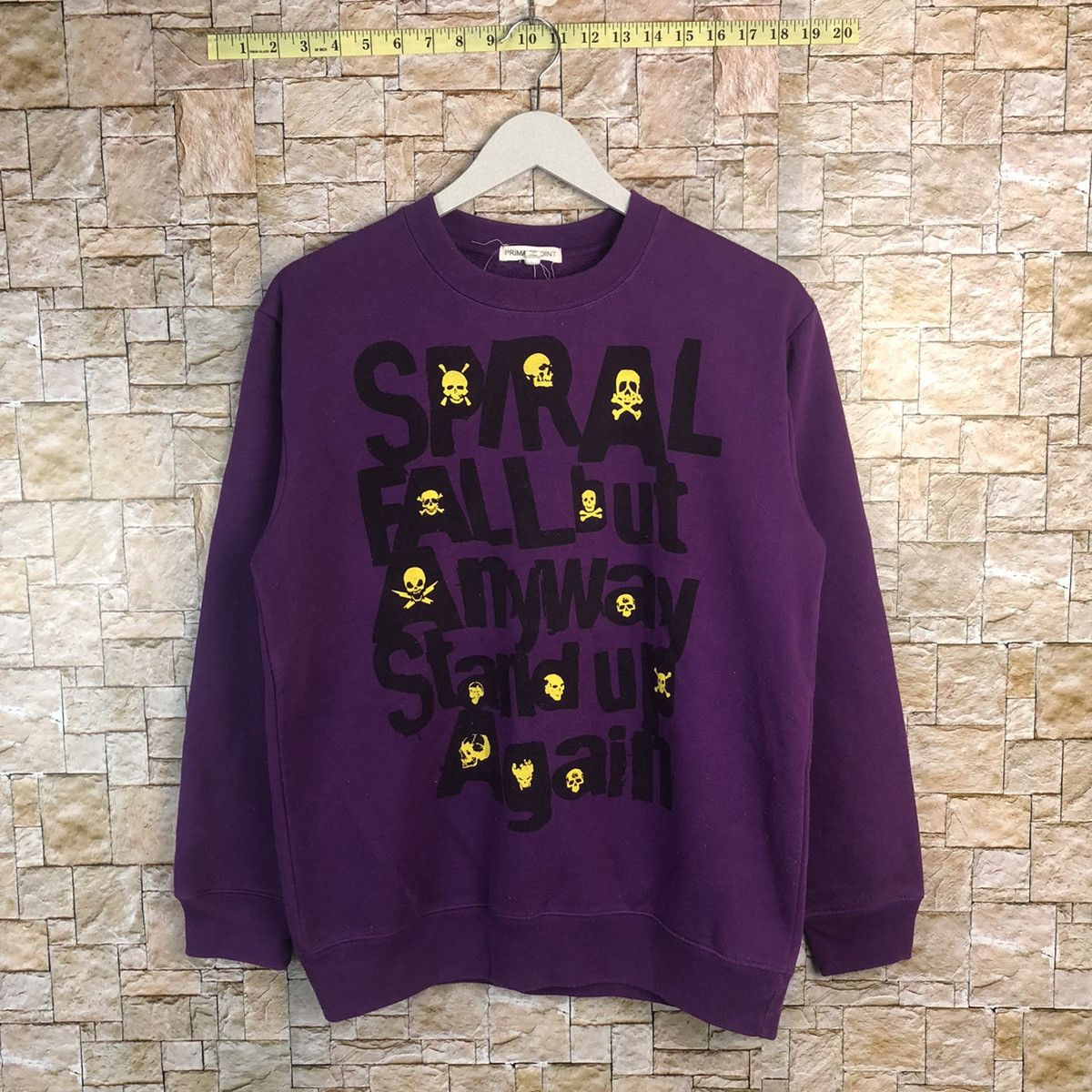 Japanese Brand Primal Point skull Purple Sweatshirt #A182 Size US M / EU 48-50 / 2 - 1 Thumbnail