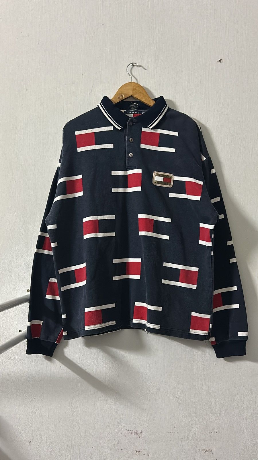 Tommy Hilfiger × Vintage Tommy Hilfiger Polo Collar Sweatshirt Size US L / EU 52-54 / 3 - 1 Thumbnail