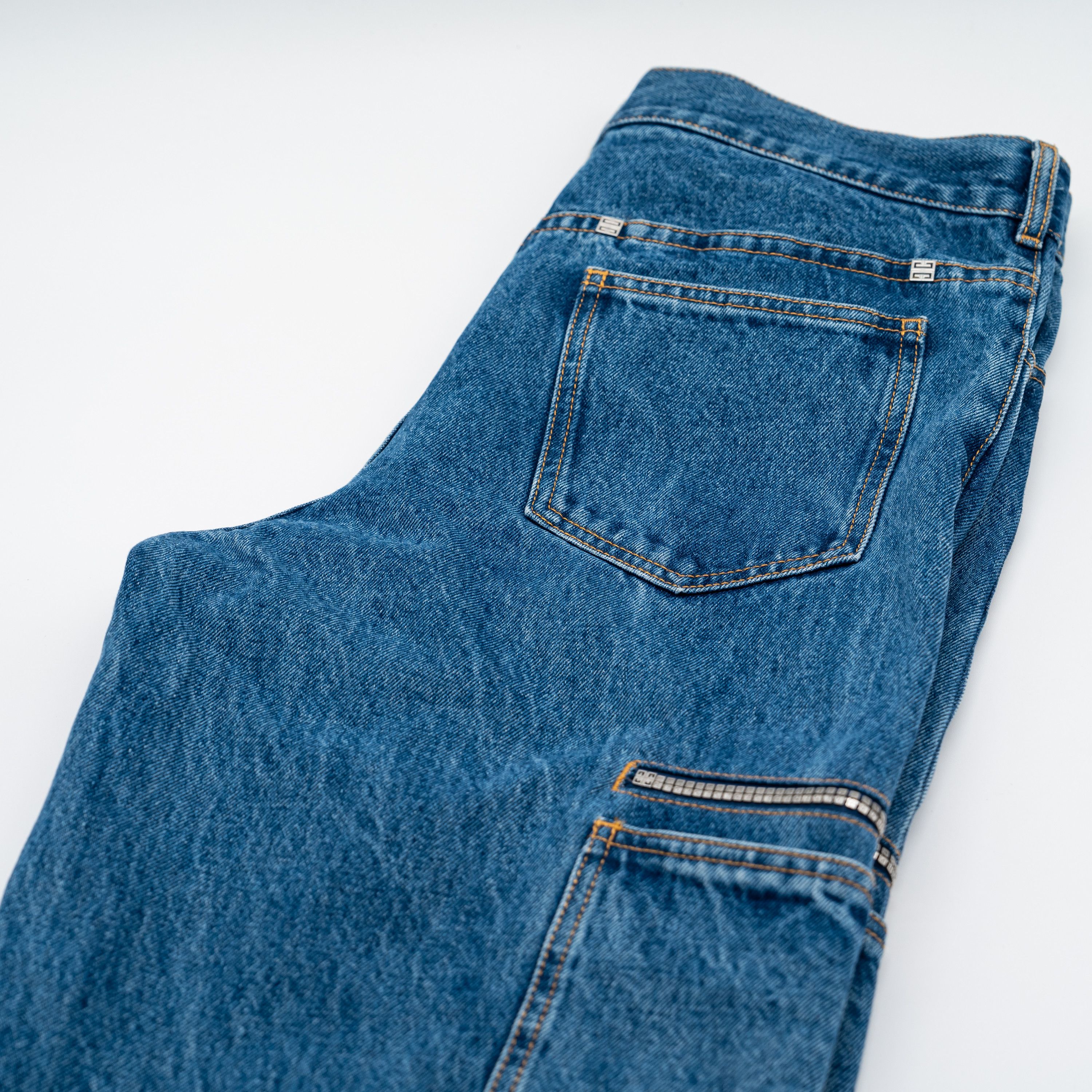 Givenchy 31 Givenchy Jeans Loose Fit Cardo Pants Marble Denim Blue Size US 31 - 4 Thumbnail