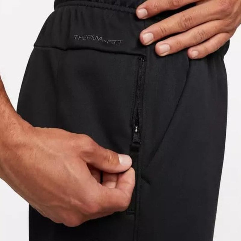 Nike Nike Therma-FIT Fleece Jogger Sweatpants Black Tapered Med Size US 34 / EU 50 - 3 Thumbnail