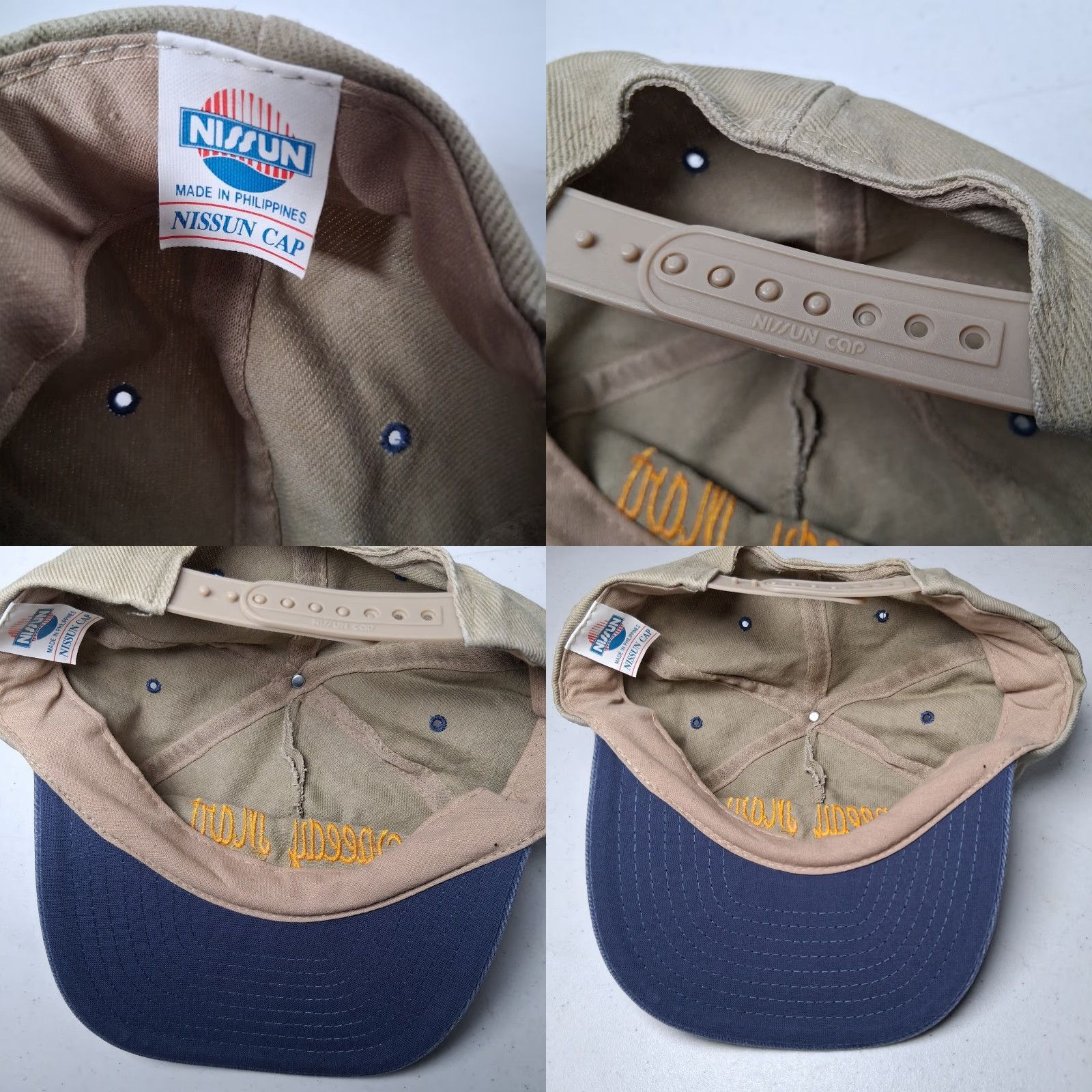GAS VINTAGE Nissin Cap Baseball Cap Hat One Size Beige Canvas Speedy Mart Gas Station Retro Adjustable Snap Back Men Size ONE SIZE - 8 Thumbnail