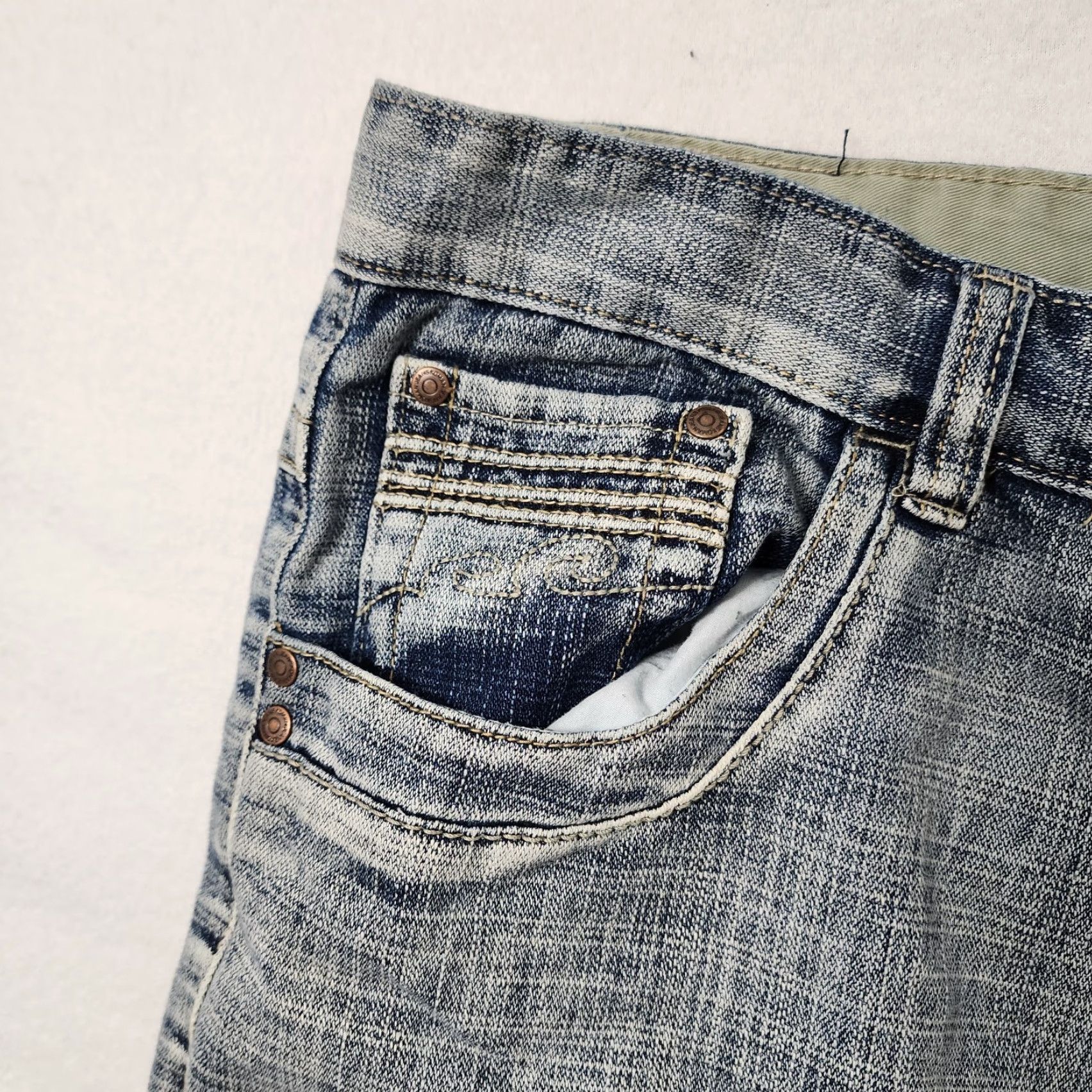 Vintage VINTAGE Y2K Koman Baggy Jeans Mens 48x31 Blue Hip Hop Embroidered Wide-Leg Grunge Skater Size US 32 / EU 48 - 7 Thumbnail