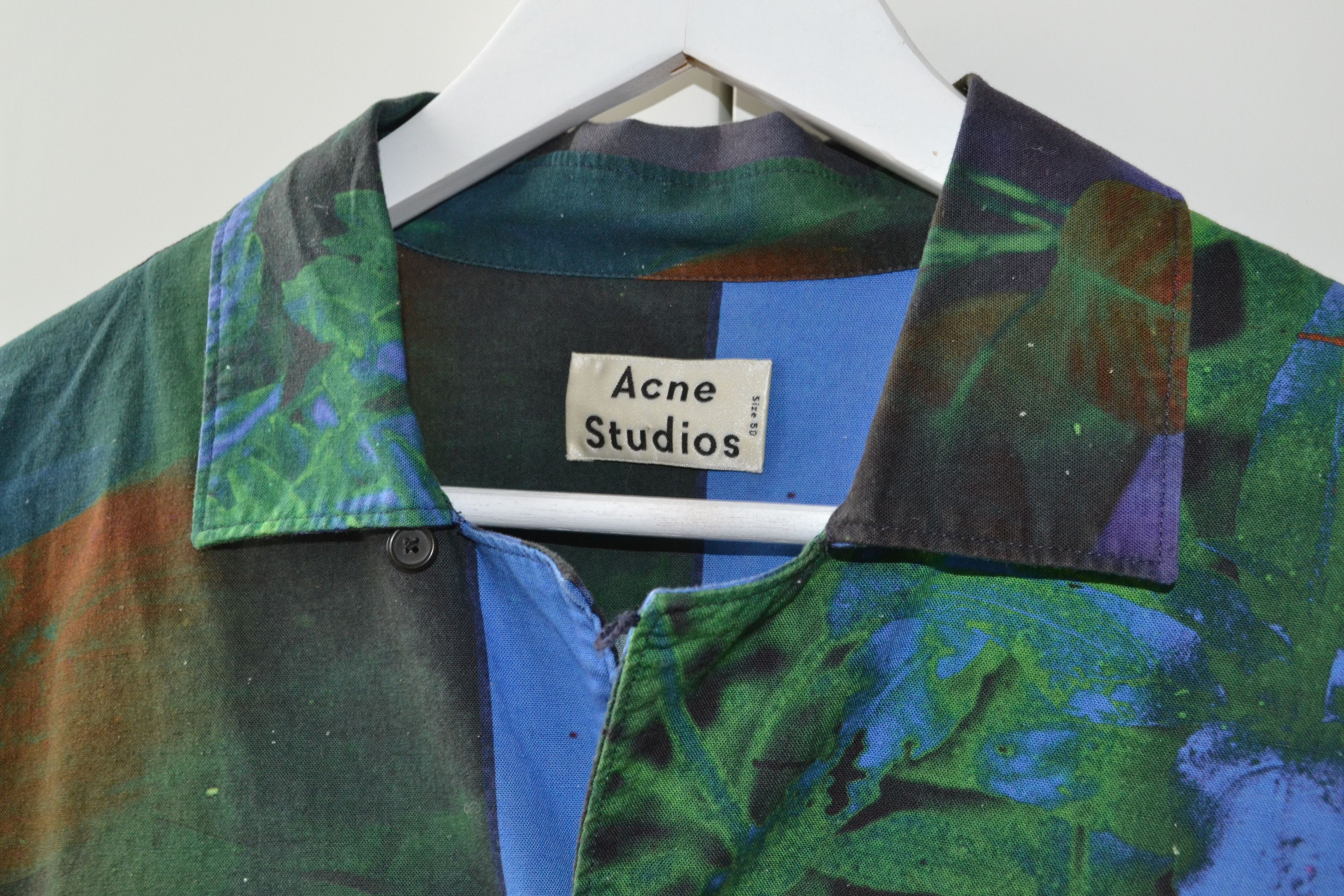 Acne Studios 🔴 Acne Studios Shirt Button Up Short Sleeve Abstract Print Size US M / EU 48-50 / 2 - 3 Thumbnail