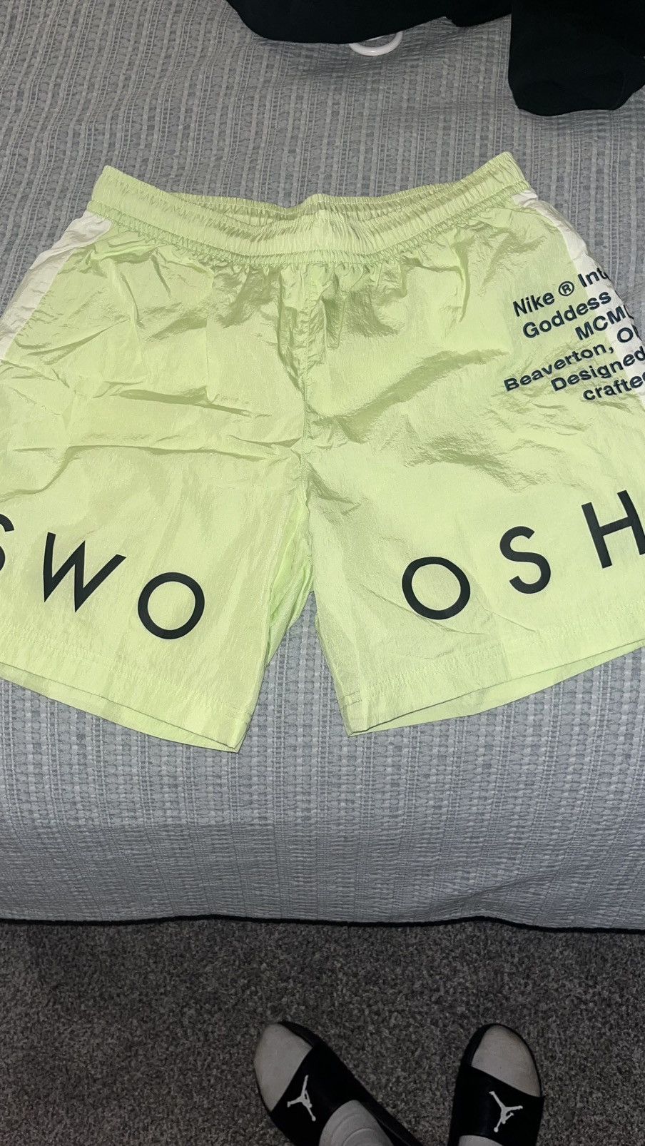 Nike Nike Lime Green Swoosh Shorts Size US 30 / EU 46 - 1 Thumbnail