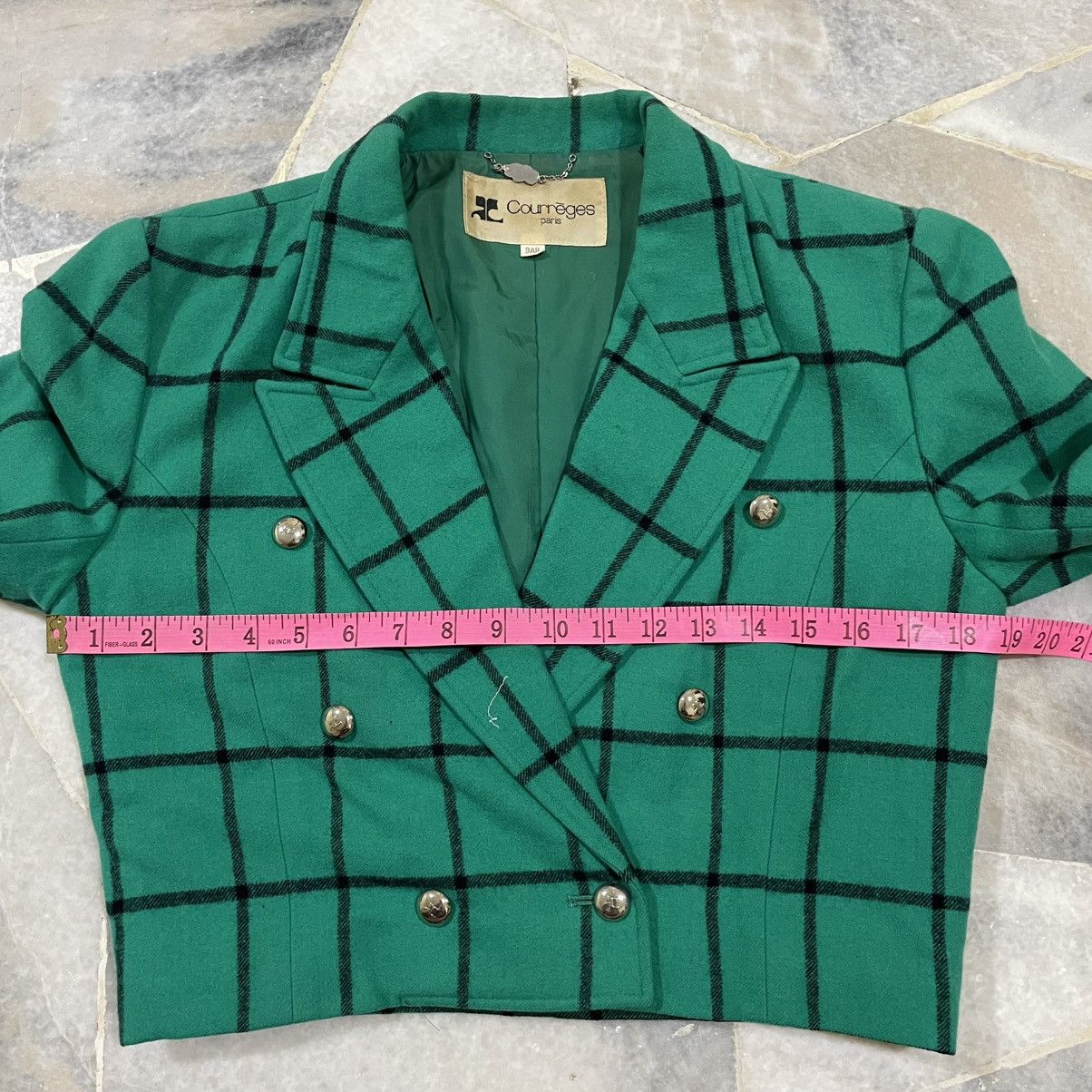 Courreges Vintage Courreges Cropped Double-Breasted Blazer Size ONE SIZE - 9 Thumbnail