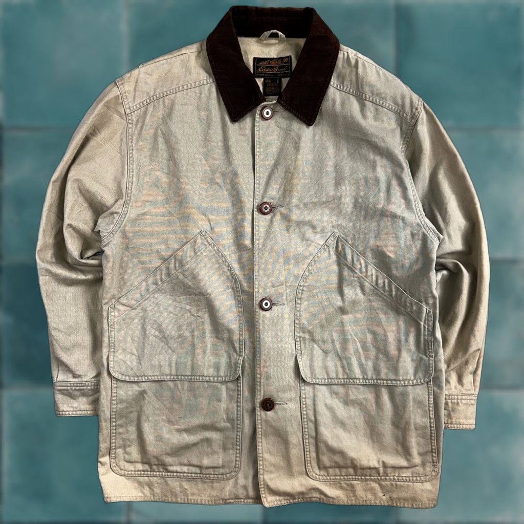 Eddie Bauer Eddie Bauer Jacket Mens M Tan Brown Chore Barn Field Coat Canvas Outdoor VTG Size US M / EU 48-50 / 2 - 1 Thumbnail