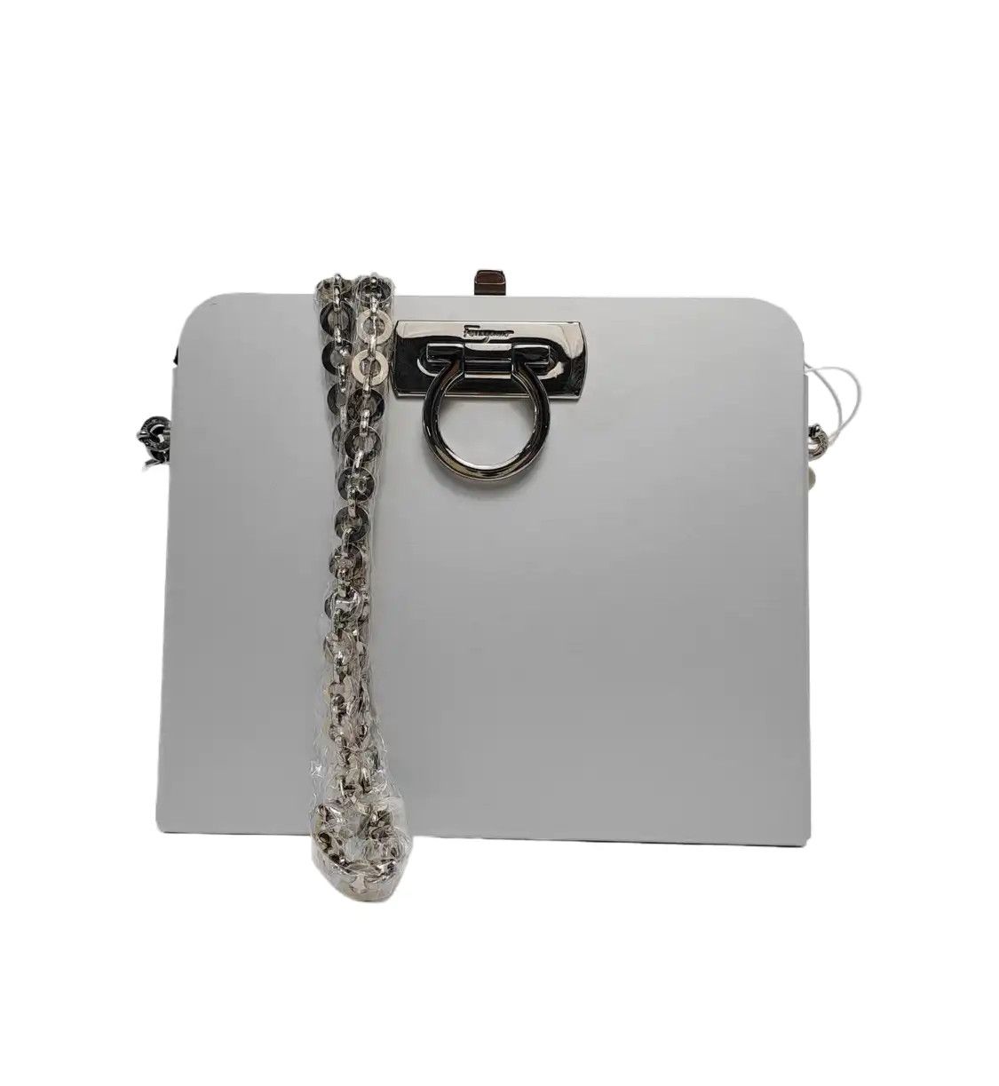 Salvatore Ferragamo Salvatore Ferragamo box bag white metal stud shoulder bag silver hardware Size ONE SIZE - 1 Thumbnail