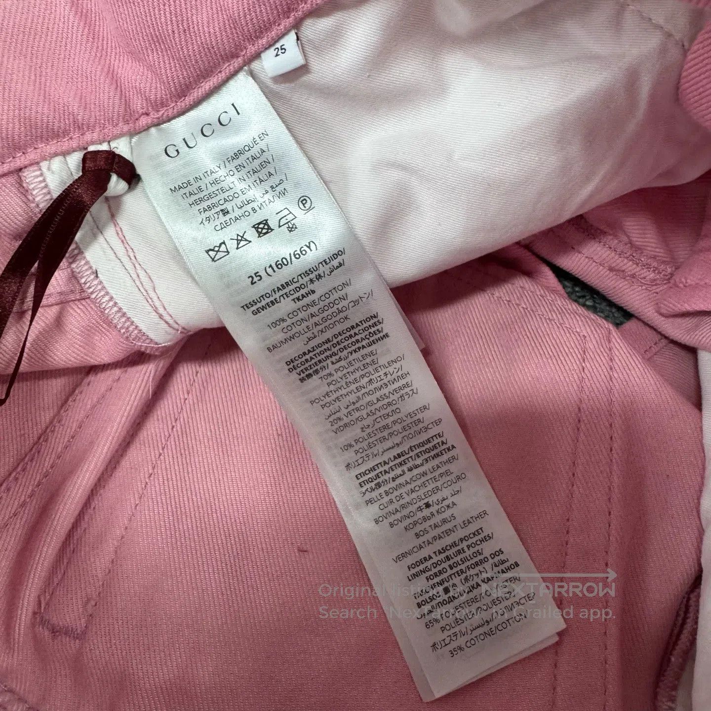 Gucci Guicci Pink water diamond floral-edged pocket; denim short Size 25" / US 0 / IT 36 - 6 Thumbnail