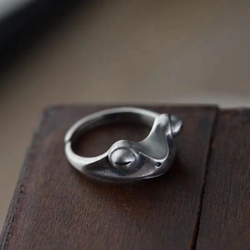 Jewelry × Vintage Retro Distressed Frog Ring Size ONE SIZE - 3 Thumbnail