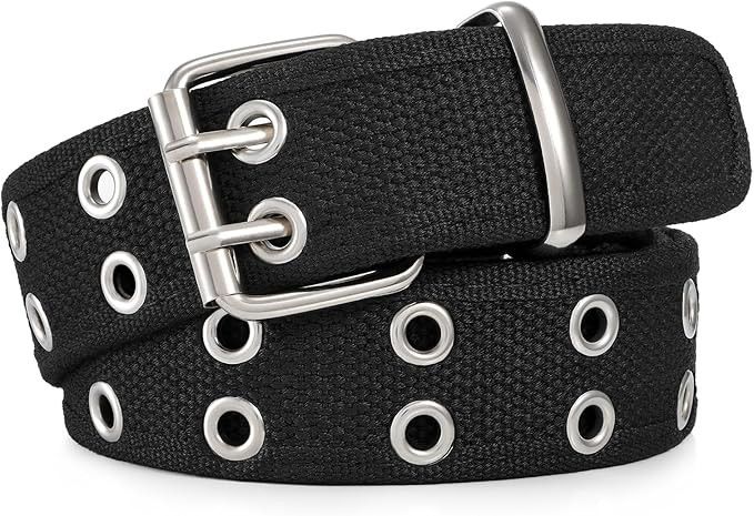 Other Canvas Double Grommet Belt Unisex Web Belt Streetwear Size ONE SIZE - 1 Thumbnail