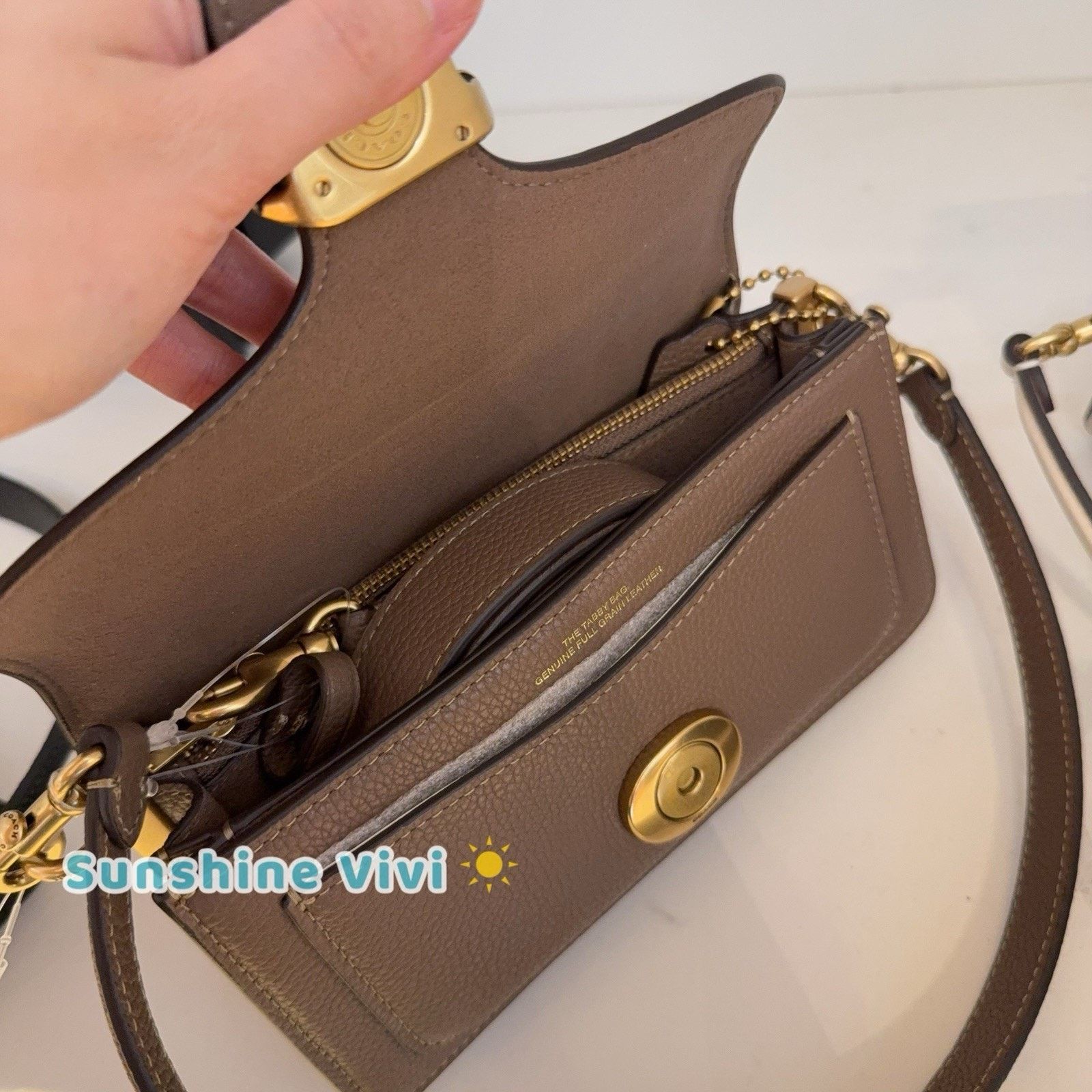 Coach NWT Coach CY201 Tabby Shoulder Bag 20 leather Dark stone Size ONE SIZE - 8 Thumbnail