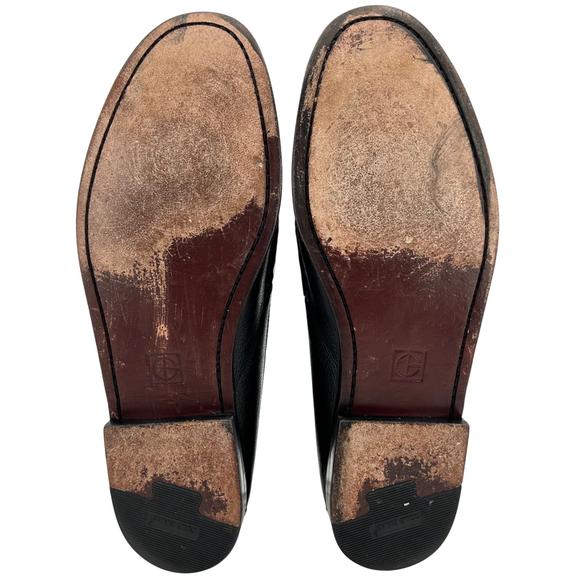 Cole Haan Cole Haan Men's 10D Black Brown Pebble Leather Pinch Tassel Size US 10 / EU 43 - 3 Thumbnail