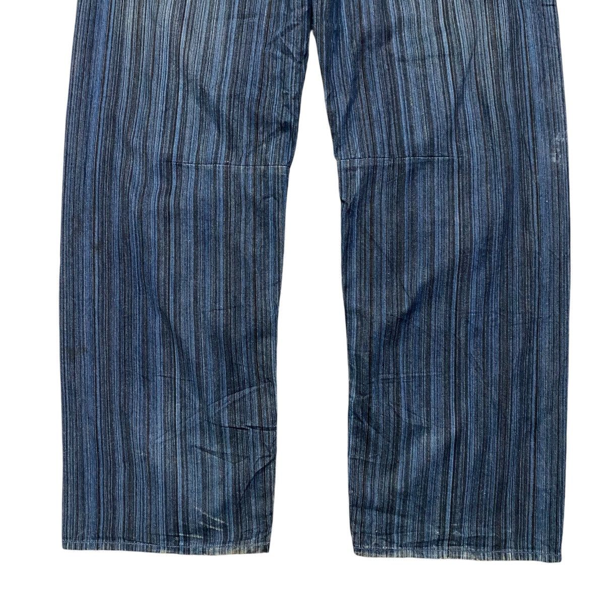 Japanese Brand Japanese Brand OPEN DICH Pinstripe Denim Baggy Jeans Size US 33 - 13 Thumbnail