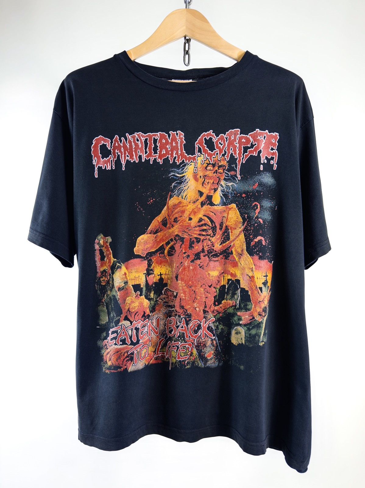 Band Tees Vintage 90s Cannibal Corpse Eaten Back To Life T-Shirt Tee Size US XL / EU 56 / 4 - 3 Thumbnail