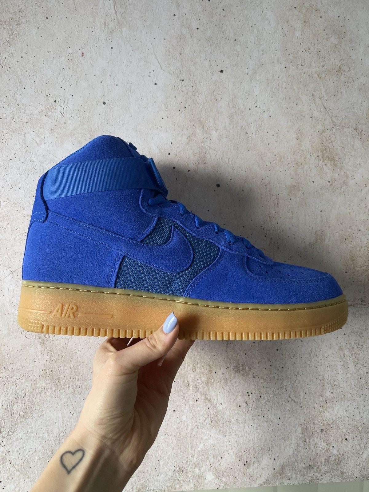 image of Nike Air Force 1 High '07 Lv8 Hyper Cobalt Shoes in Hyper Cobalt/Hyper Cobalt, Men's (Size 10)