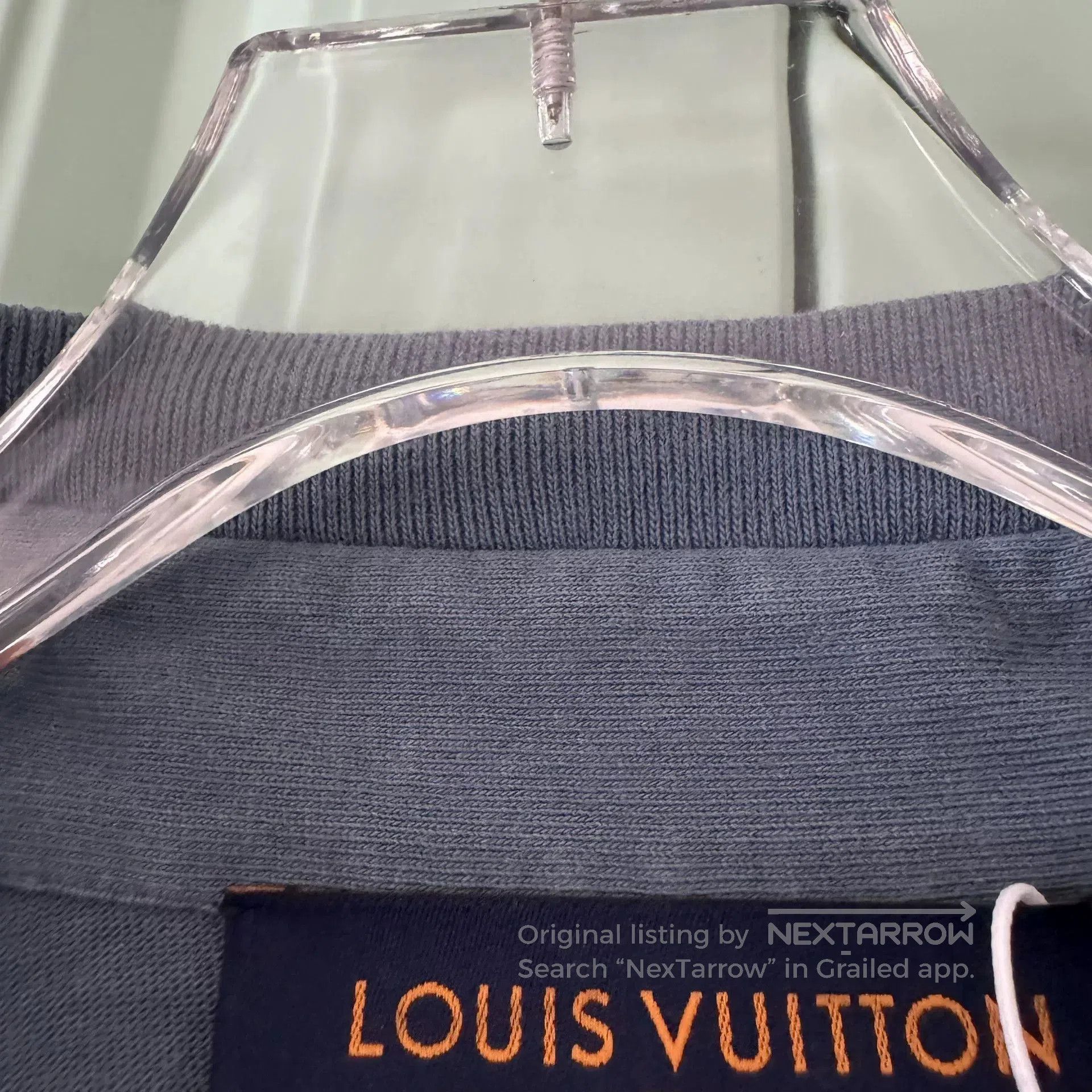 Louis Vuitton Louis Vuitton Blue Flocked Logo Shirt. Size US S / EU 44-46 / 1 - 7 Thumbnail