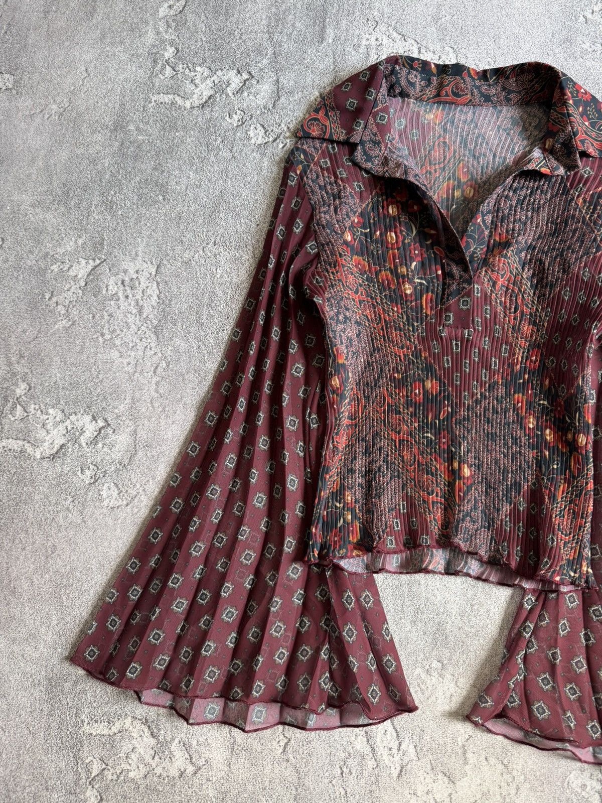Designer Archive style pleats please issey miyake mesh blouse top Size ONE SIZE - 3 Thumbnail