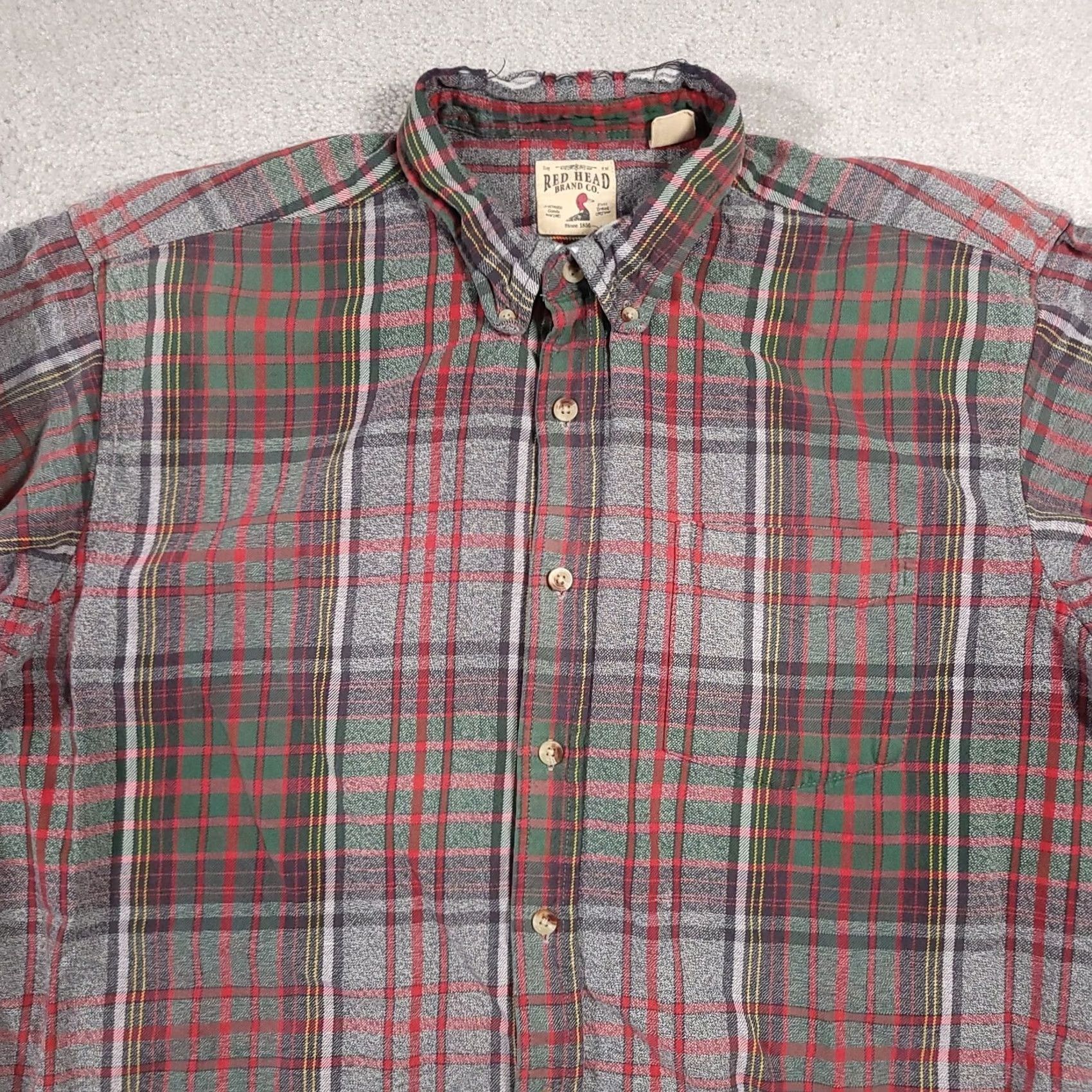 Vintage VINTAGE RedHead Flannel Shirt Mens 2XLT Plaid Button-Down Workwear Grunge Shirt Size US XXL / EU 58 / 5 - 3 Thumbnail