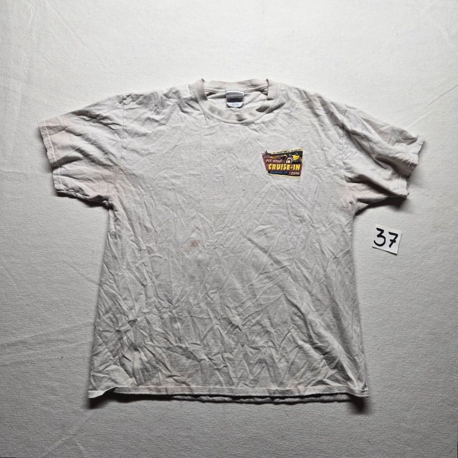Hanes Hanes Brand Pit Stop 2016 Roanoke VA T-Shirt Men's Large L White Cotton Logo Race Car Vintage Yes | Advance Auto Parts Compatible Shirt Size US L / EU 52-54 / 3 - 2 Thumbnail