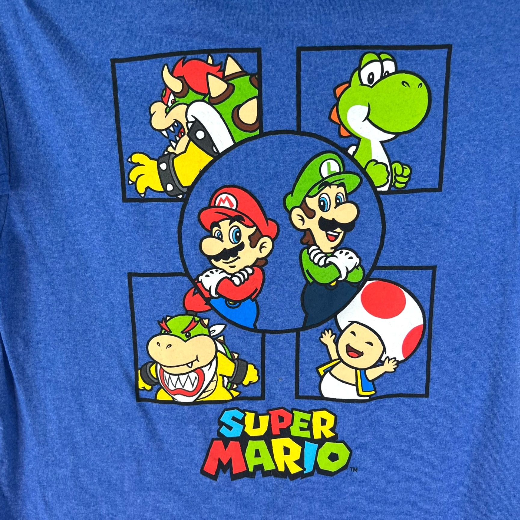 Nintendo Nintendo Super Mario Graphic T-Shirt Adult Large Blue Crew Neck Short Sleeve Mens Size US L / EU 52-54 / 3 - 2 Thumbnail