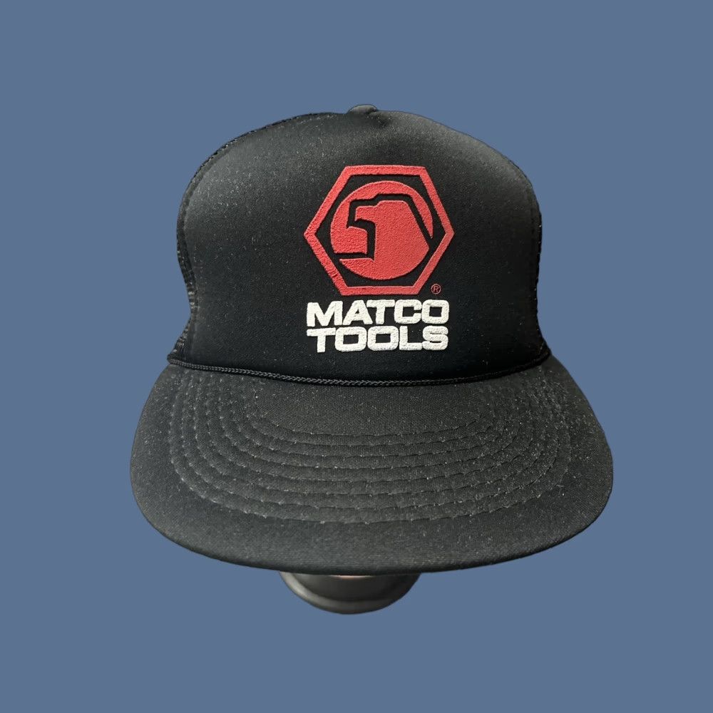 Vintage VINTAGE Matco Tools Snapback Trucker Hat Cap Designer Pro Black Hat Men Adjustable Black Logo Cars Vintage Cap Size ONE SIZE - 1 Thumbnail