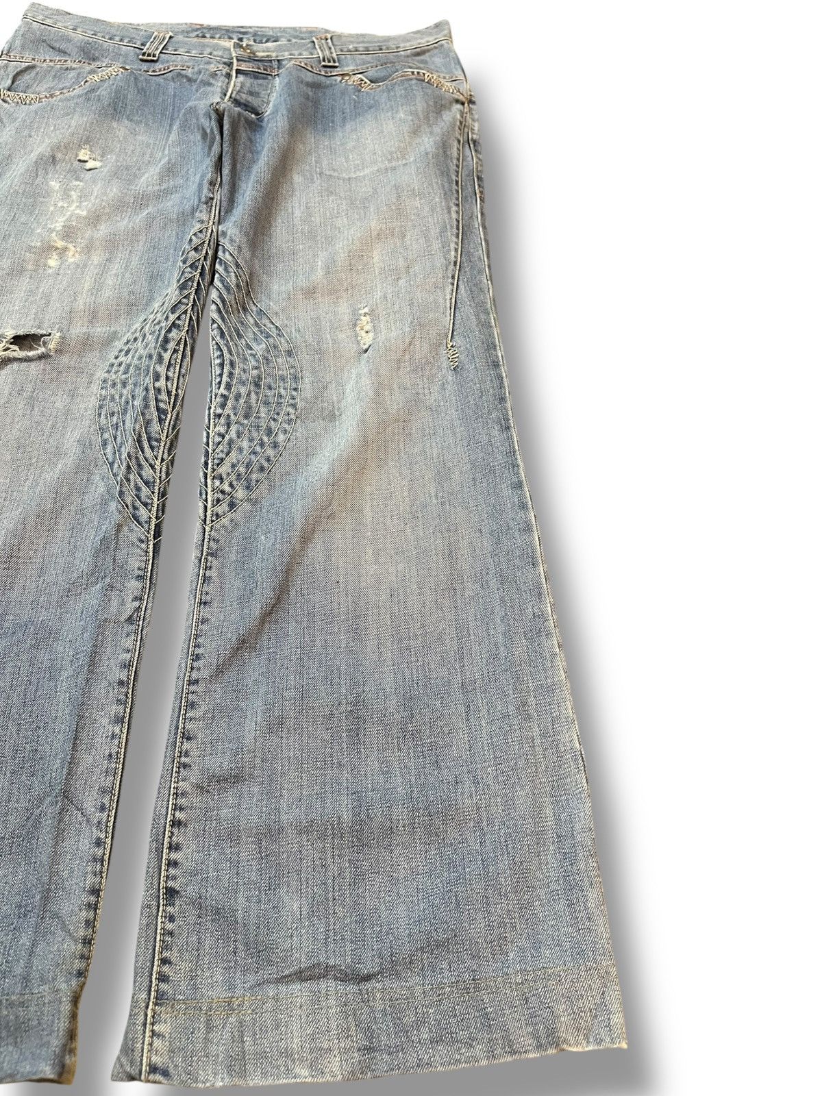Beauty Beast Vintage Ikka Baggy Wide Leg Avant Garde Grunge Denjm Size US 38 / EU 54 - 5 Thumbnail