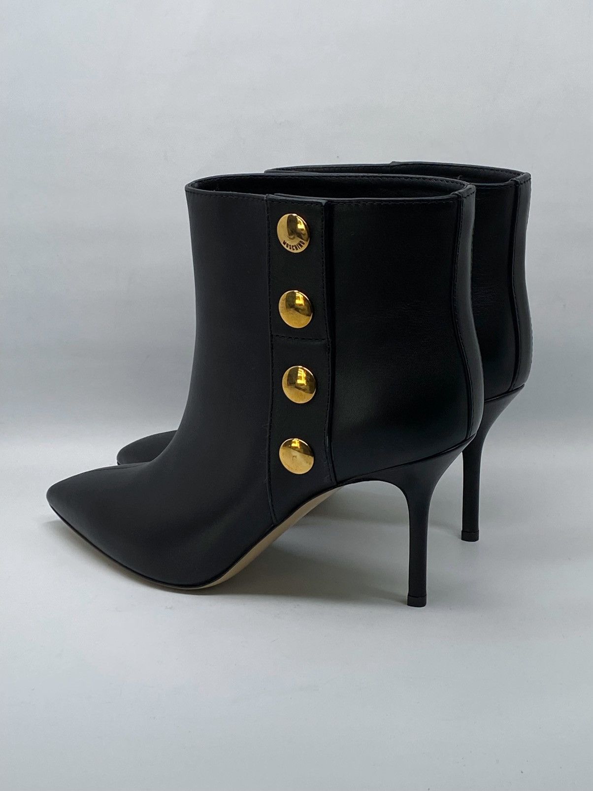 Moschino Moschino 80MM Snap-Button Leather Ankle Boots size 38 Size US 8 / IT 38 - 7 Thumbnail