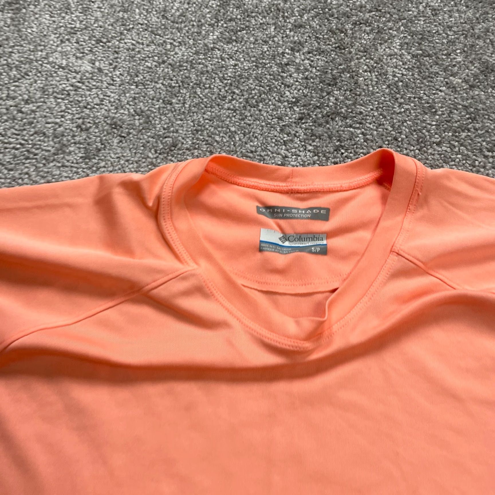 Vintage Columbia PFG Omni Shade Active Shirt Mens Small Orange Crew Neck Long Sleeve Top Size US S / EU 44-46 / 1 - 3 Thumbnail
