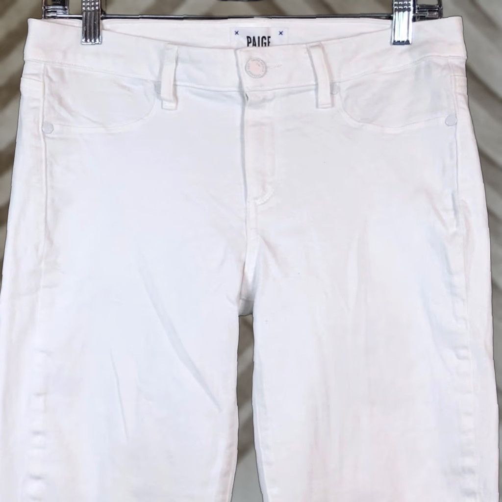 Paige VINTAGE Paige Womens Jeans White Denim Verdugo Ankle Mid Rise Stretch 30 Size 30" / US 8 / IT 44 - 1 Thumbnail