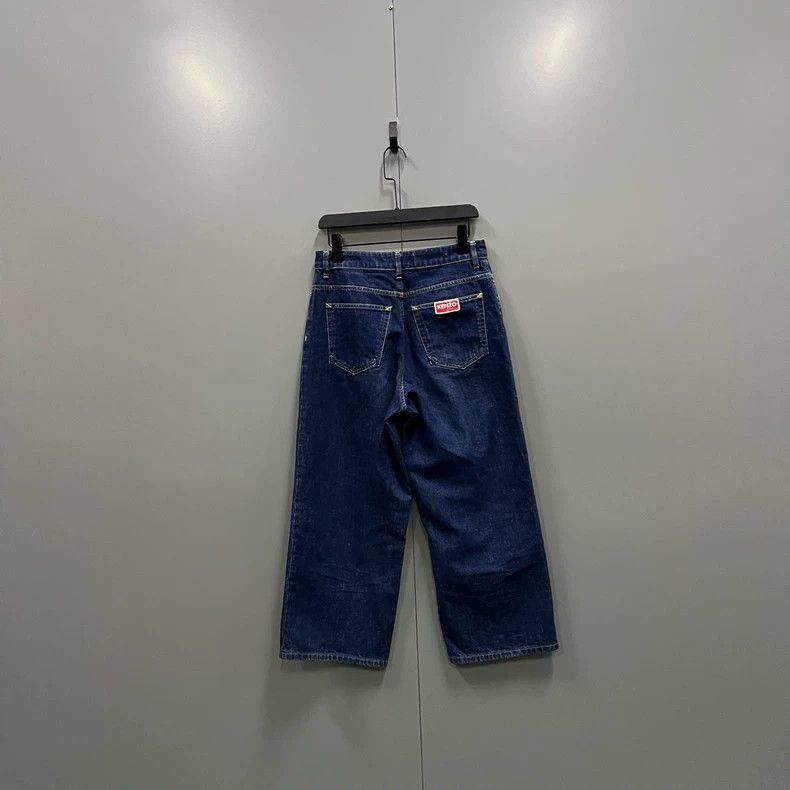 Kenzo KENZO Blue denim wide-leg pants Size 27" / US 4 / IT 40 - 2 Thumbnail