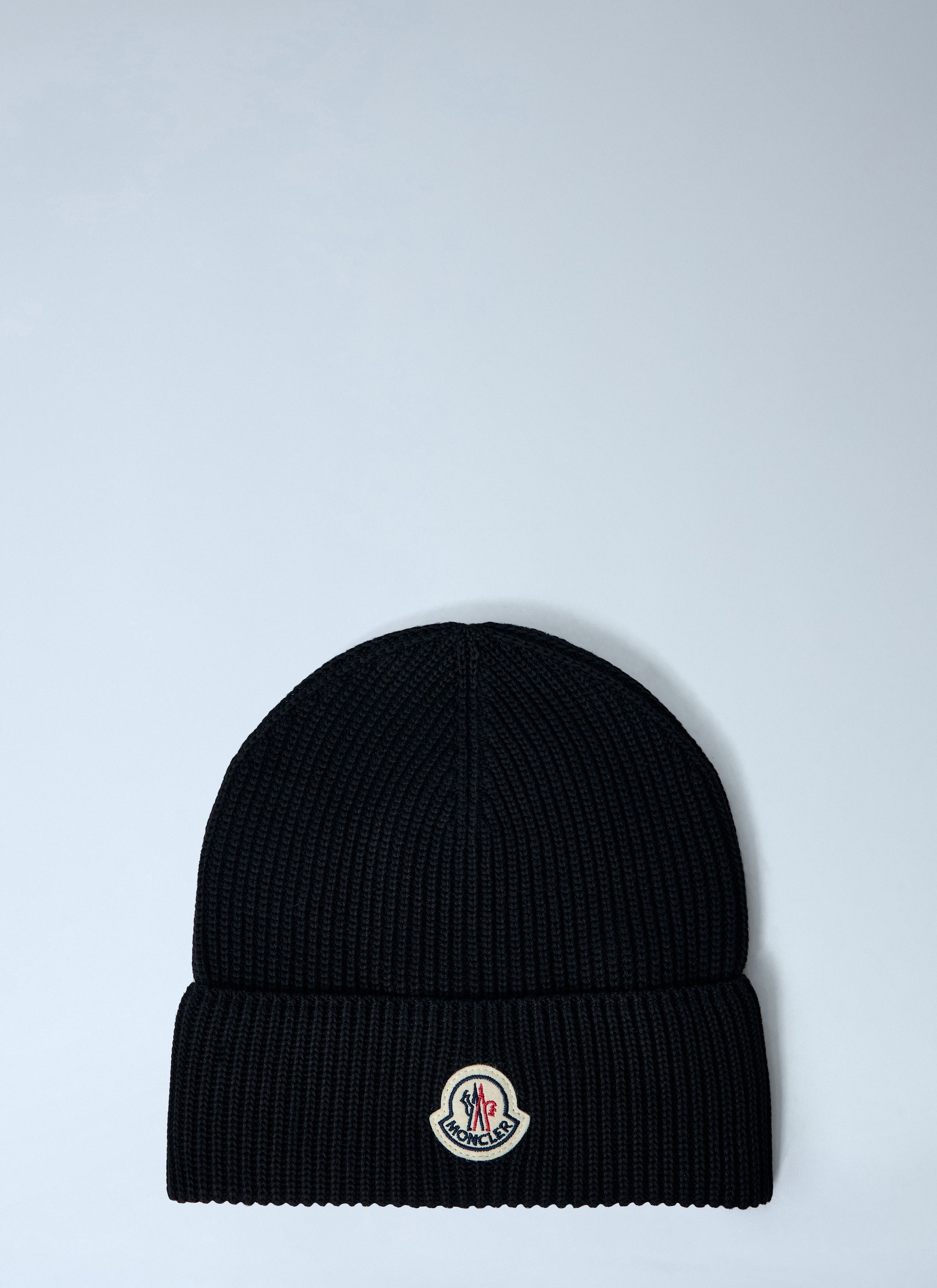 Moncler Logo Motif Beanie Hat Size ONE SIZE - 1 Thumbnail