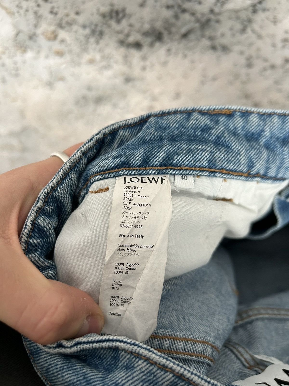Loewe Loewe Jeans Denim Pants Designer Rare Luxury Made in Italy Size 28" / US 6 / IT 42 - 8 Thumbnail