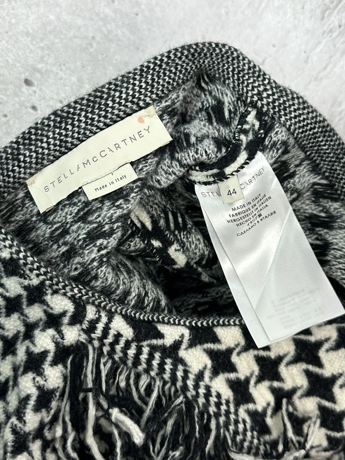 Stella McCartney Stella McCartney 2014 Runway Black White Mini Shift Sweater Size M / US 6-8 / IT 42-44 - 9 Thumbnail
