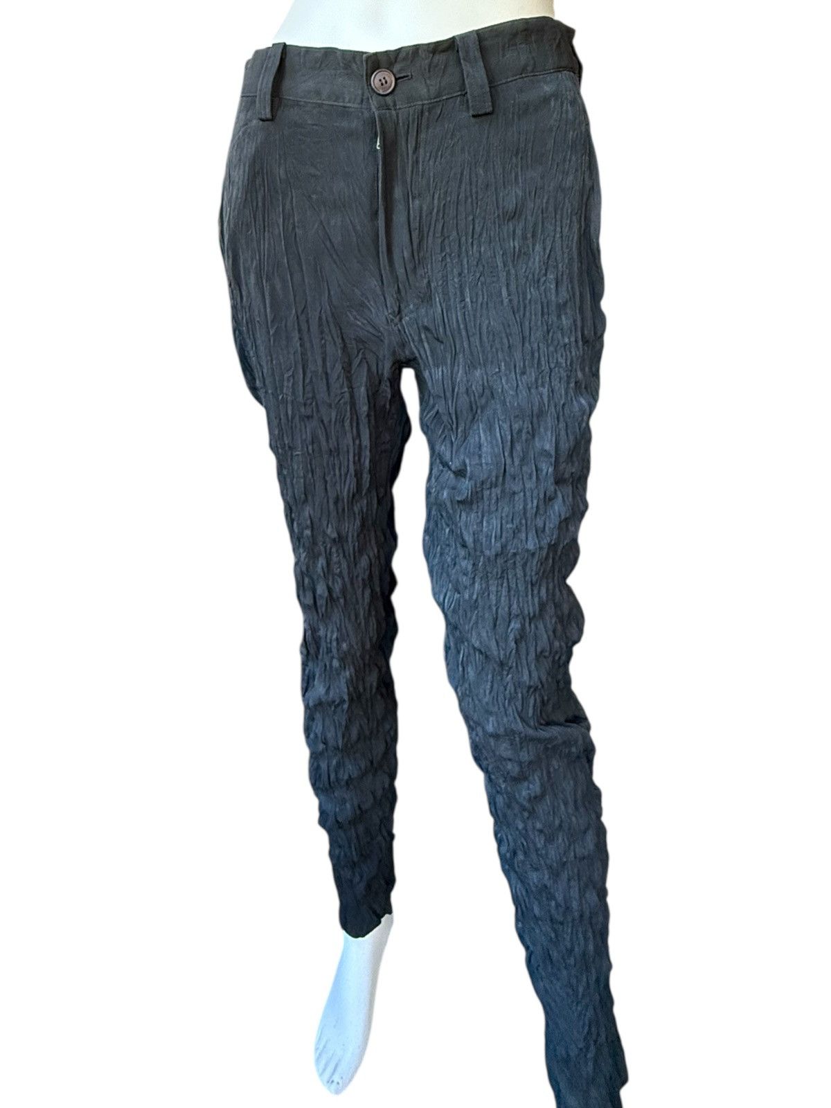 Issey Miyake Vintage 90’s Issey Miyake black crinkle trousers Size Small Size 29" - 1 Thumbnail