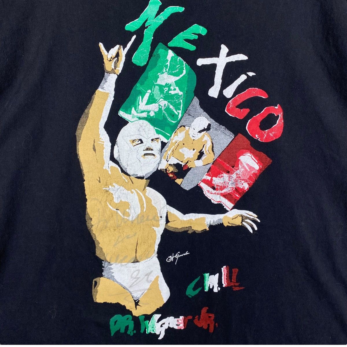 Vintage × WCW/nWo Vintage 90's DR. WAGNER JR. Mexican Wrestler Graphic Tee Size US L / EU 52-54 / 3 - 2 Thumbnail