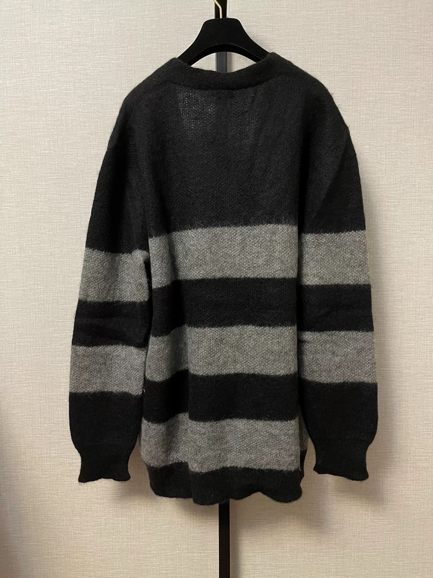 Saint Laurent Paris oversized striped mohair cardigan sweater. Size US M / EU 48-50 / 2 - 2 Thumbnail