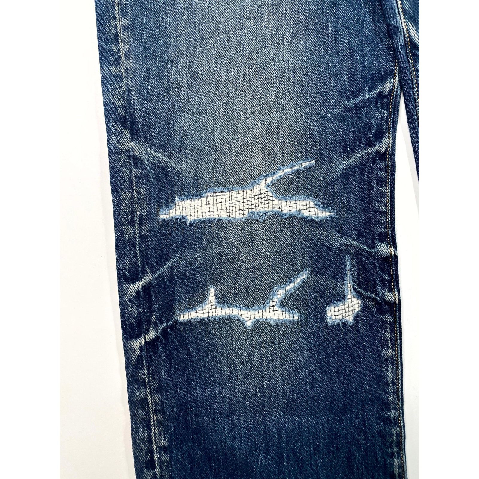 Amiri Amiri Wide Leg Thrasher Darkwash Jeans Size US 29 - 3 Thumbnail