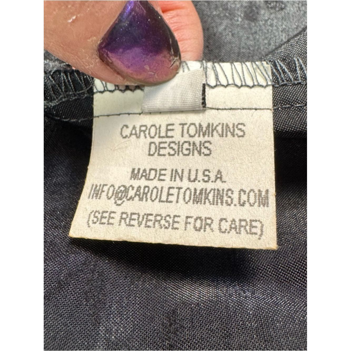 Other Vintage Carole Tomkins Silver Embroidered Floral Satin Mand Size L / US 10 / IT 46 - 9 Thumbnail