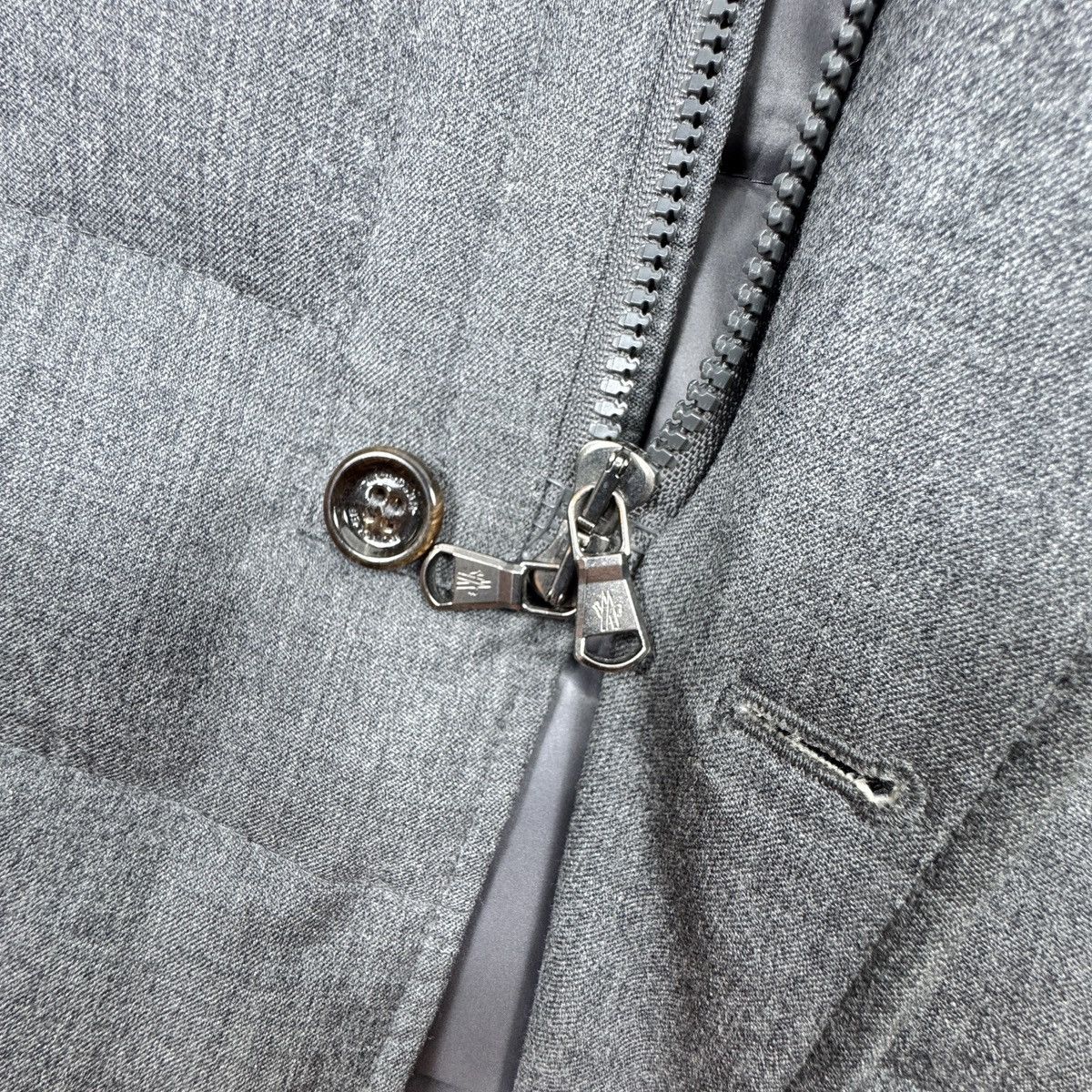 Moncler Men`s Moncler Rodin Gray Wool Puffer Jacket Size 6 / XXL Size US XXL / EU 58 / 5 - 10 Thumbnail