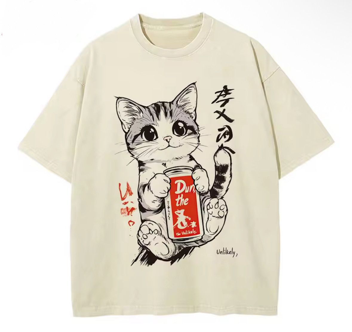 Japanese Brand Vintage Cute Cat Kitten Print Washed Short Sleeve T-Shirt Size US L / EU 52-54 / 3 - 2 Thumbnail