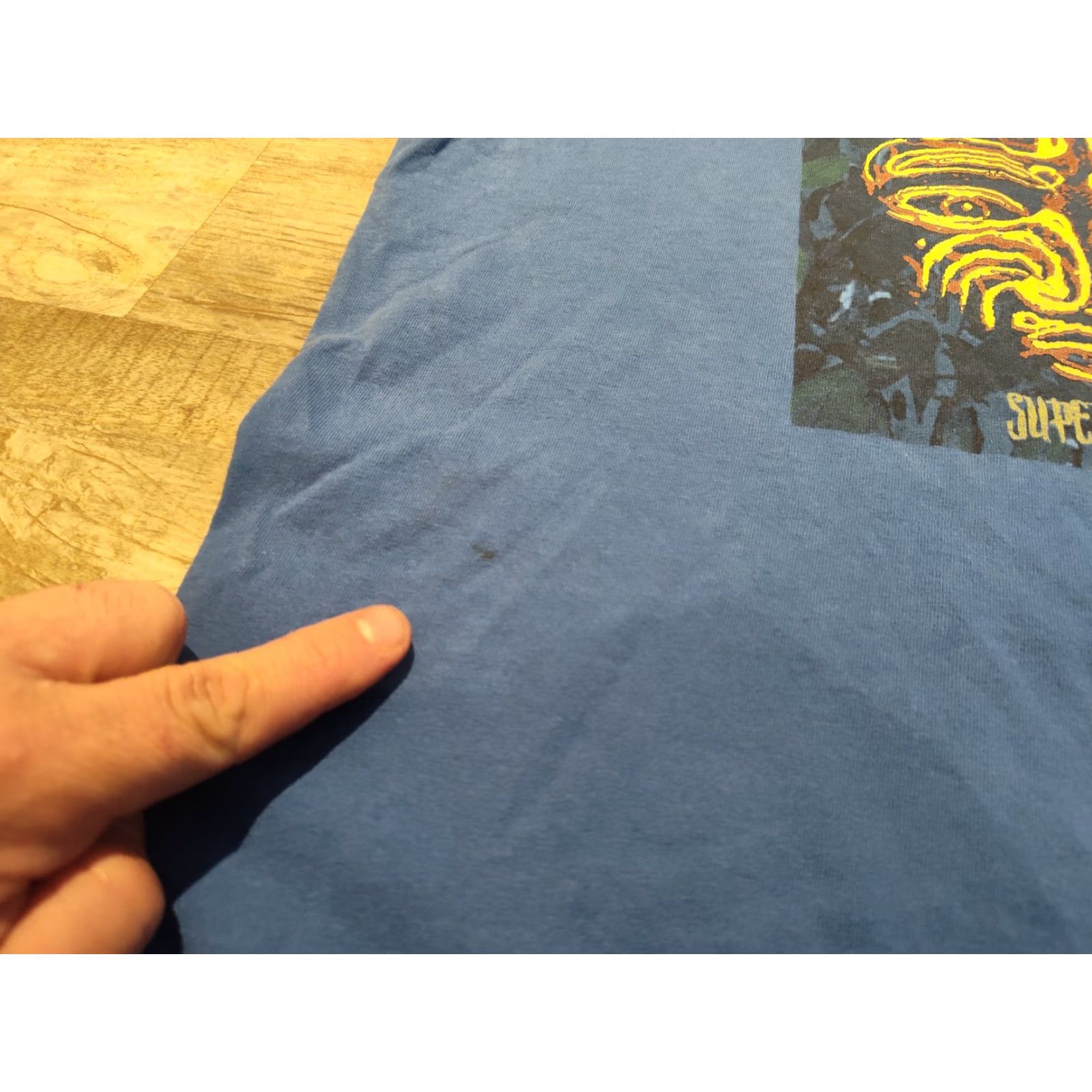 Doublet VINTAGE Santana Supernatural Concert Band T-Shirt Men Sz L Blue 90s Music Logo Double-Sided Size US L / EU 52-54 / 3 - 3 Thumbnail