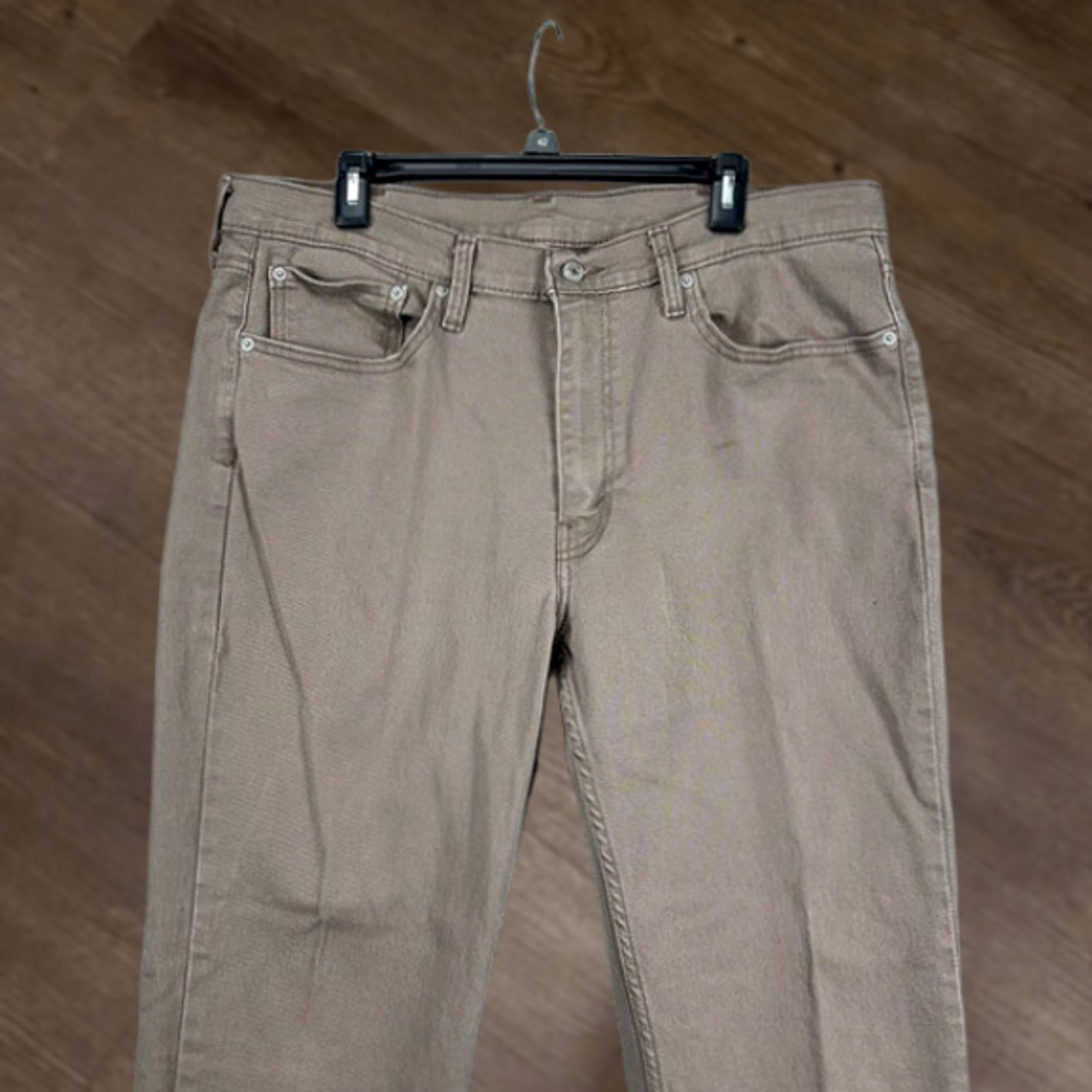 Levi's Levi's 514 Mens Straight Jeans 38X34 Denim Pants 5 Pockets Tan Red Tab Stretch Brown Inseam 34 Mens Jeans Size US 38 / EU 54 - 1 Thumbnail